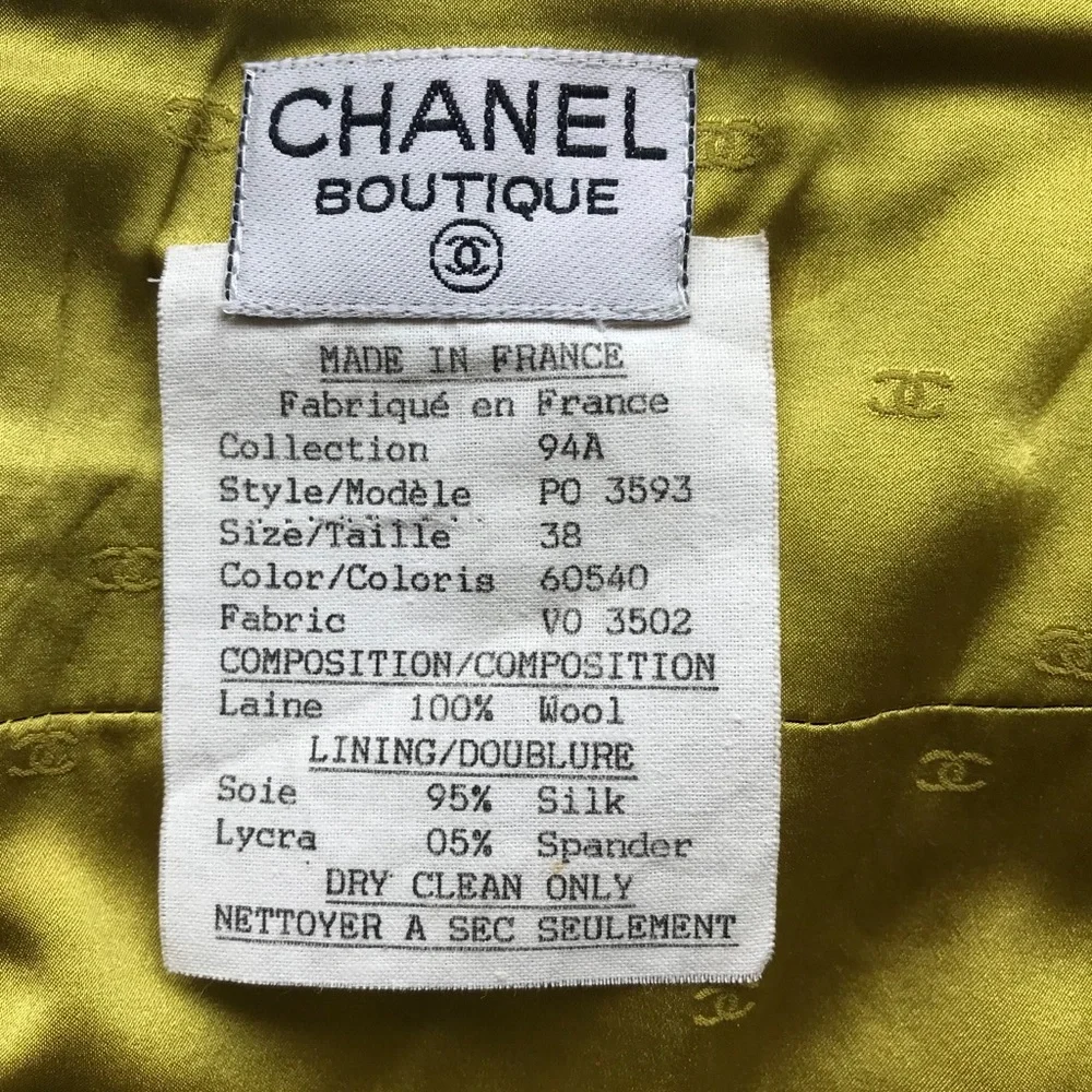 CHANEL skirt green